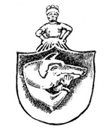 Herb rodziny Zajączków na budynku 